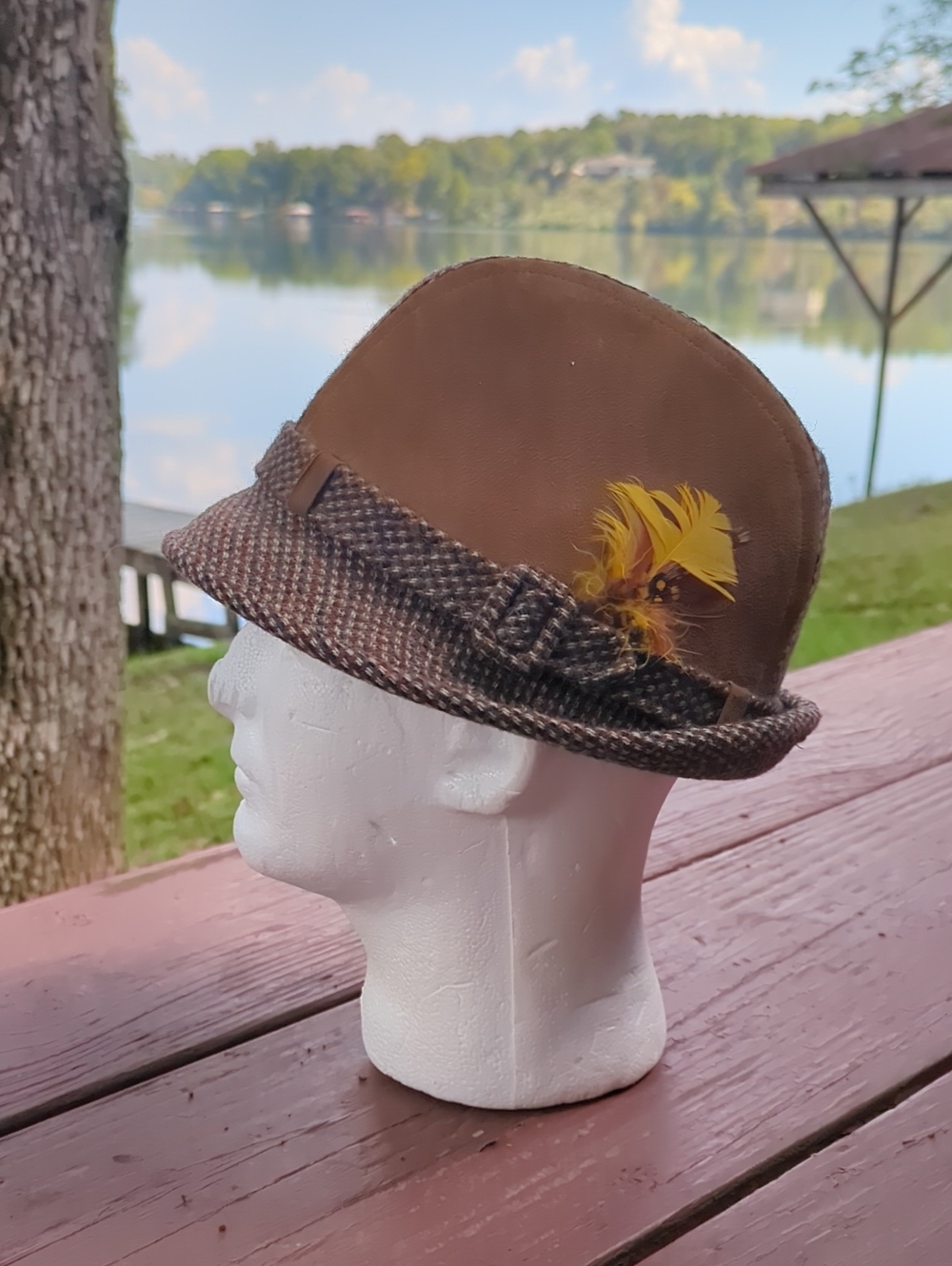 DOBBS Vintage Pace Setter Brown Tweed Fedora Hat